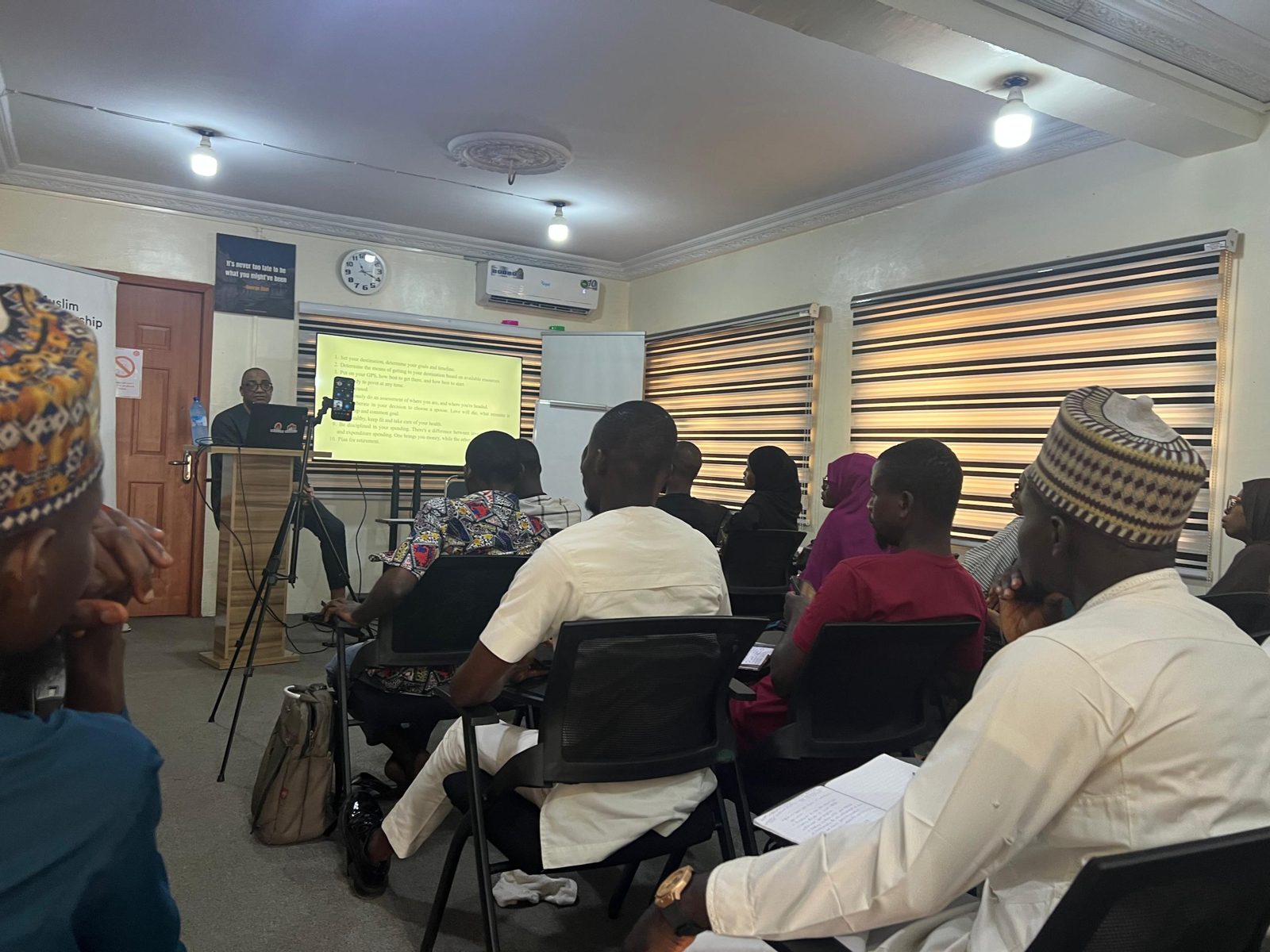 Participants in a classroom session at Minaret Talent Academy